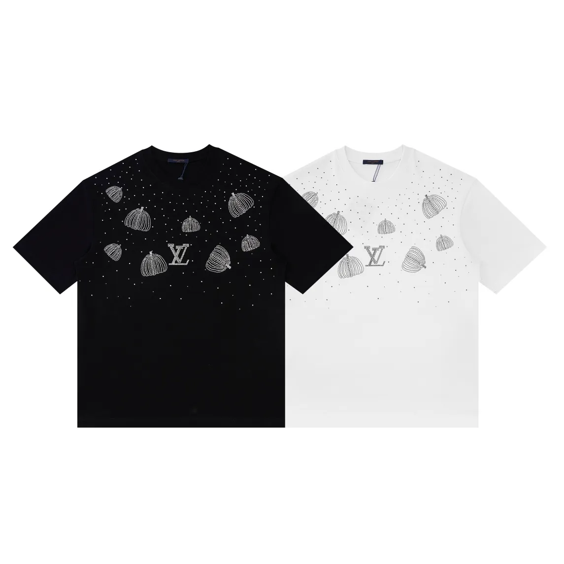 🅿️170 Style: 2026 new LOUIS VUITTON short-sleeved T-shirt Material: hot diamond process, high version 300g double yarn combed cotton Size: S～XL Color: black Style number: F2017